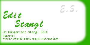 edit stangl business card